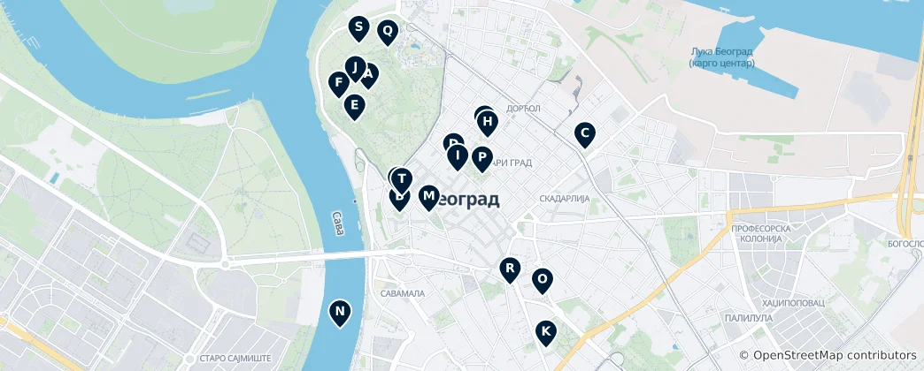 Belgrade Heritage Highlights 지도