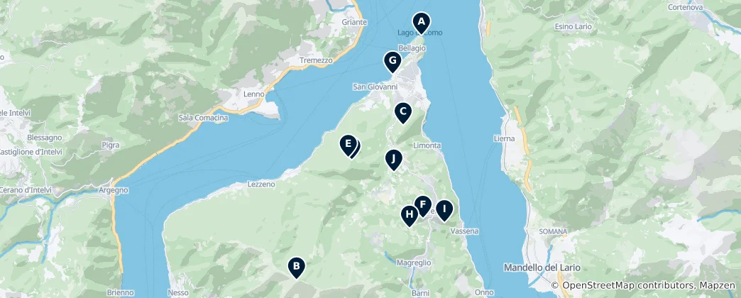 Mapa Scenic Viewpoints & Peaks
