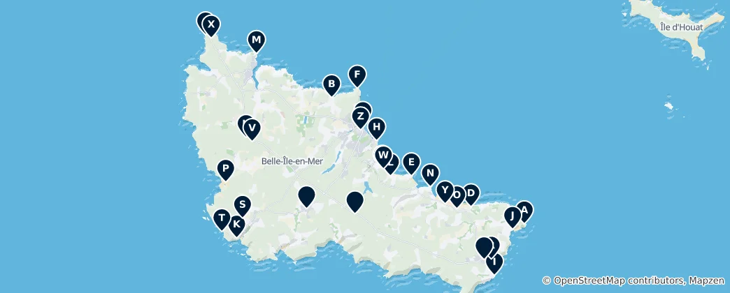 Karte von Belle-Île-en-Mer: The Absolute Essentials