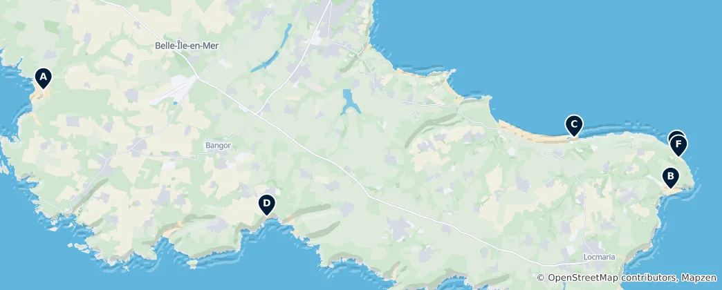 Mappa di Best Beaches