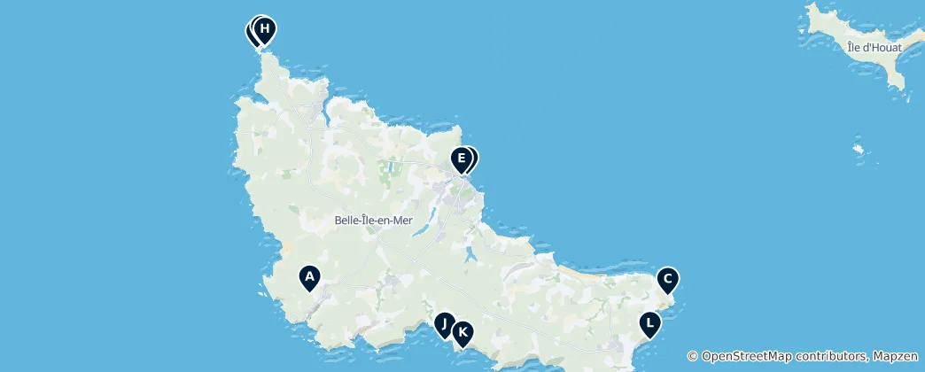 Map of Coastal Views and Lighthouses