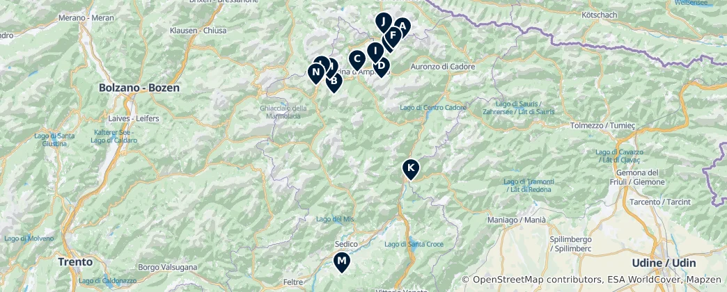 Mapa De Belluno Essentials