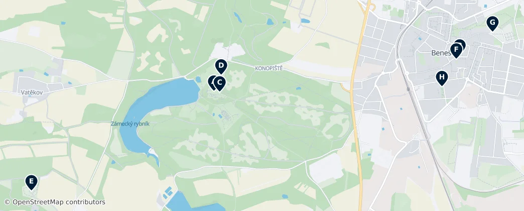 Carte de Benešov Must-Sees
