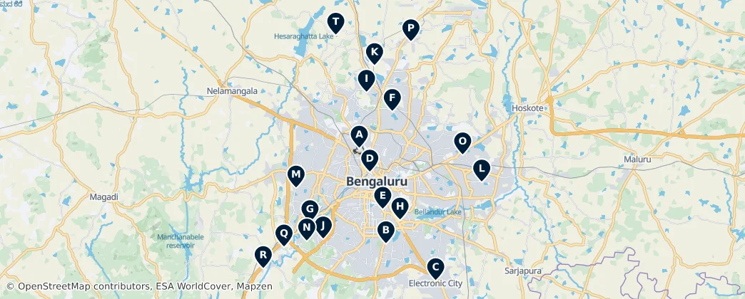 Bangalore's Academic Hubs — Térkép