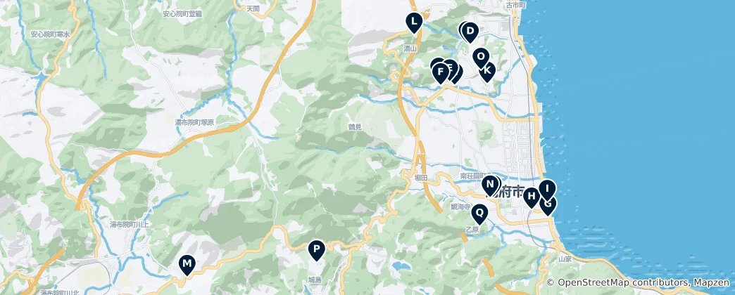 Map of Beppu's Geothermal Wonders & Essential Sights