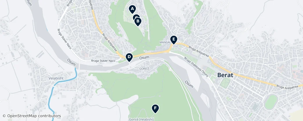 Hidden Gems of Berat — Map