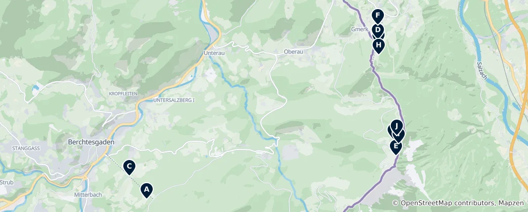 Map of Alpine Lifts & Toboggans