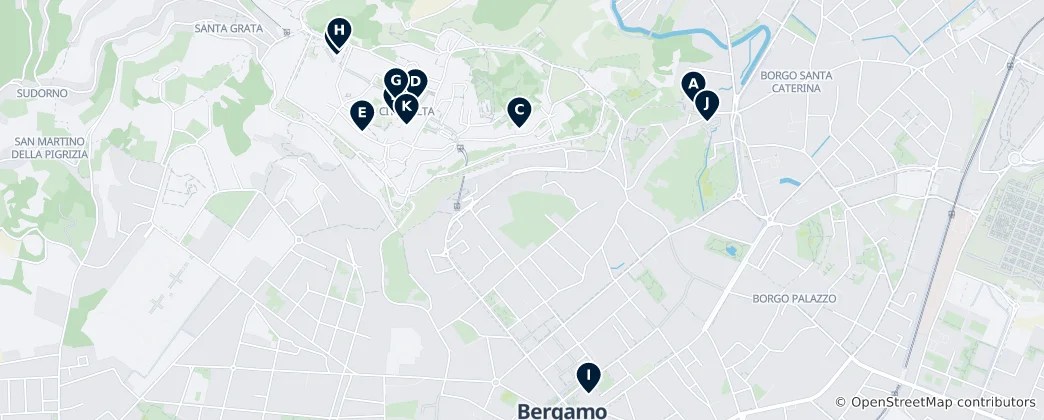 Map of Art & Culture in Bergamo