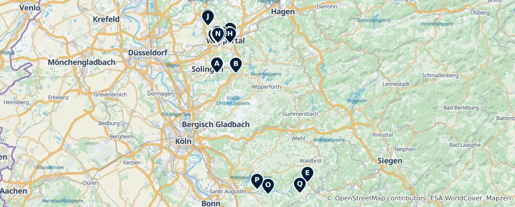 Karte von Deutsche Kulturerbestätten