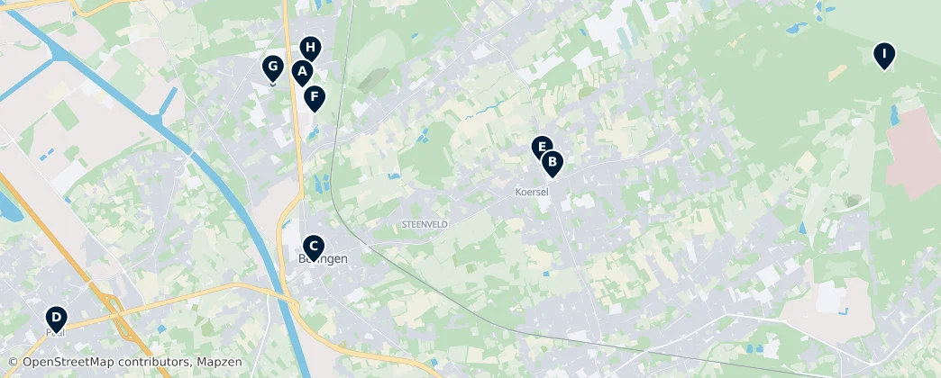 Beringen's Must-See Highlights – Mapa
