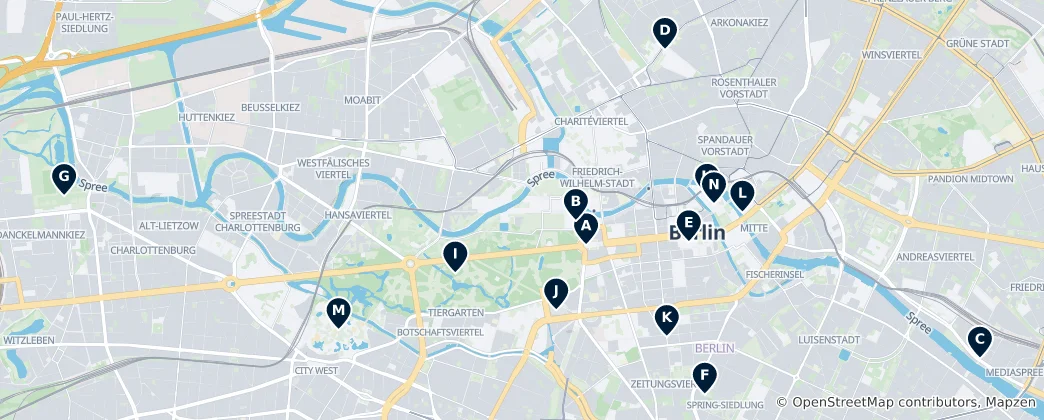 Karte von Berlin Essentials