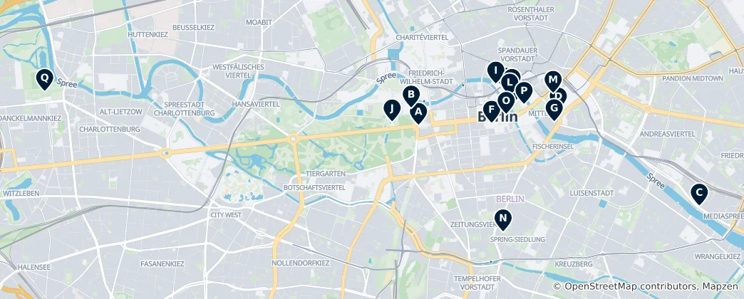Map of Berlin Heritage Sites