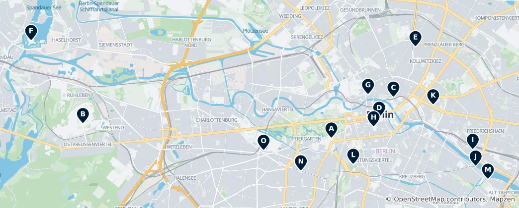 Map of Berlin Nightlife & Entertainment