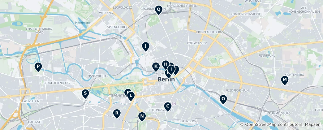 Map of Top Museums & Galleries