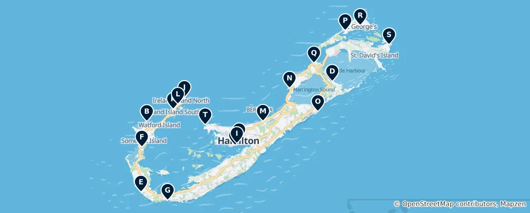 Mapa Bermuda Parks and Pools