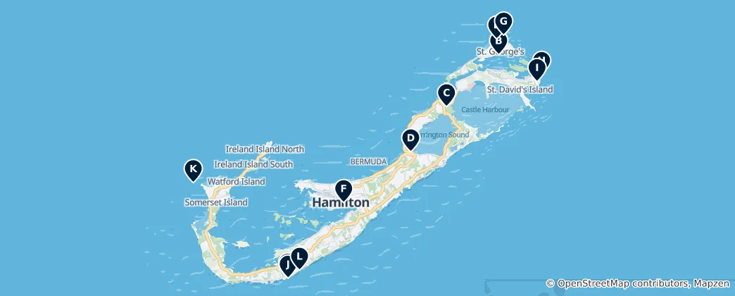 Map of Bermuda's Absolute Essentials