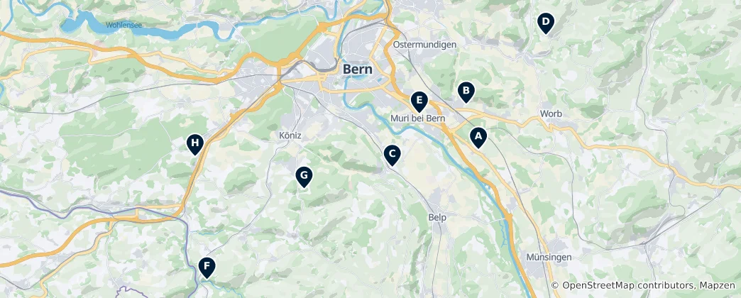 Map of Bernese Castles and Fortifications