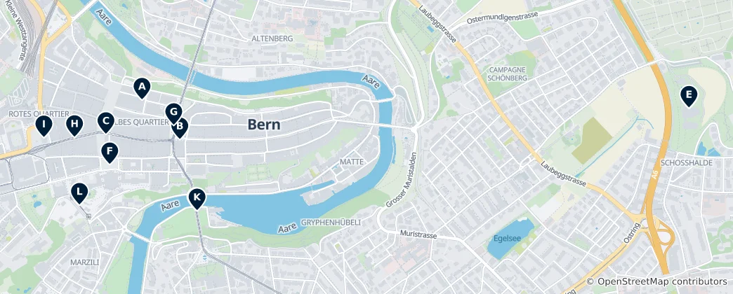 Map of Bern Must-Sees