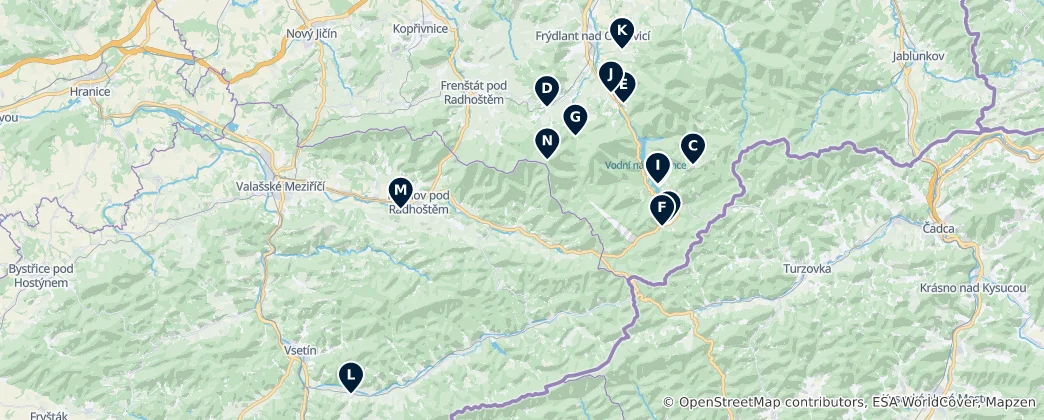 Map of Regional Heritage Sites
