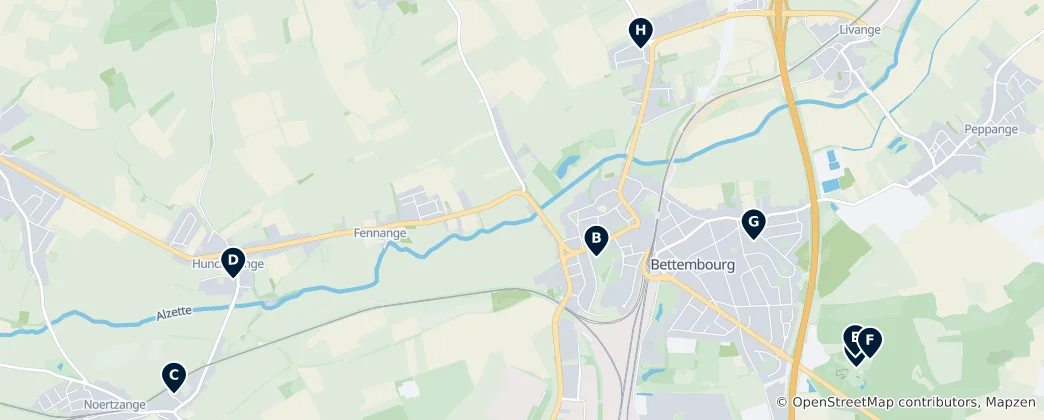 Map of Bettembourg's Unmissable Highlights