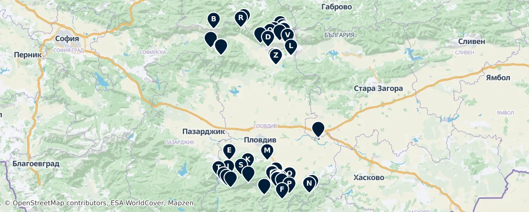 Bulgaria's Natural Wonders — Mapa