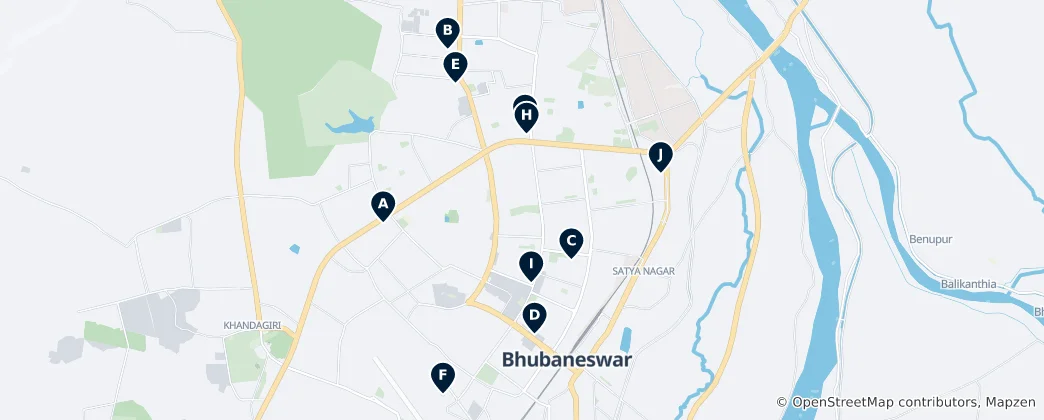 Mapa Bhubaneswar Essentials