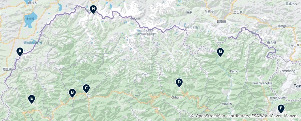 Map of Bhutan Essentials