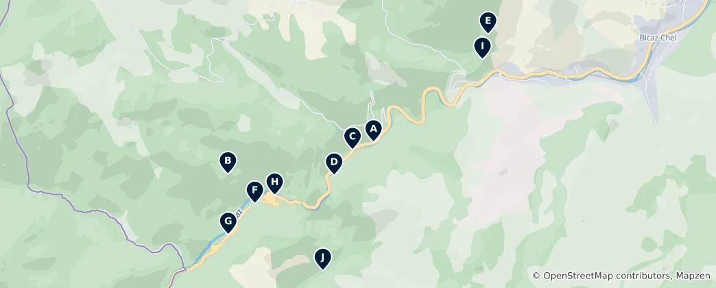 Mappa di Bicaz-Chei Essentials