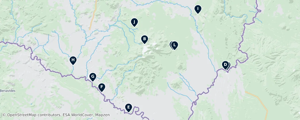 Map of Best Campgrounds & RV Parks