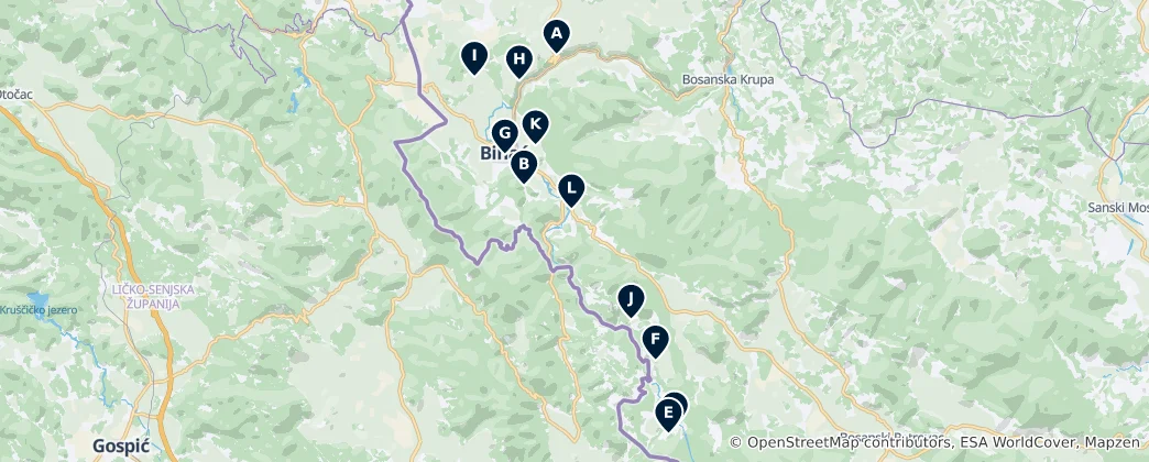Mapa Historic Castles and Ruins