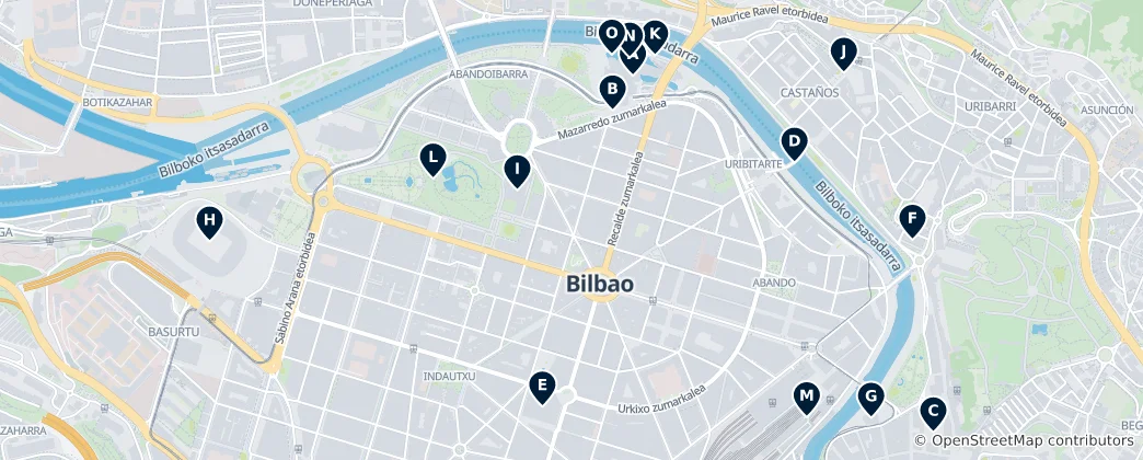 Karte von Bilbao Essentials