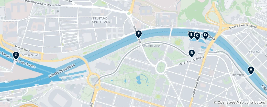 Mapa Iconic Bridges & Sculptures
