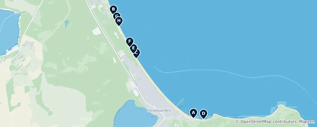Mapa Best Local Beaches