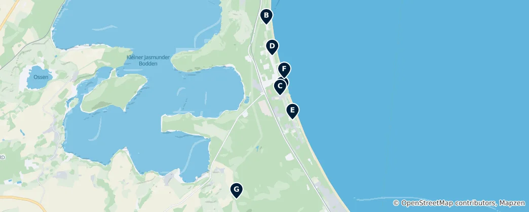 Map of Heritage Sites in Prora