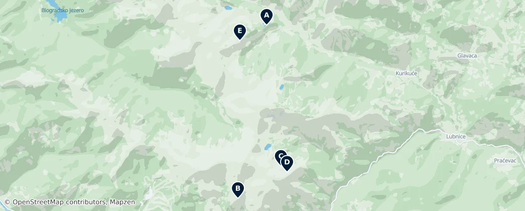 Mapa Secluded Natural Gems