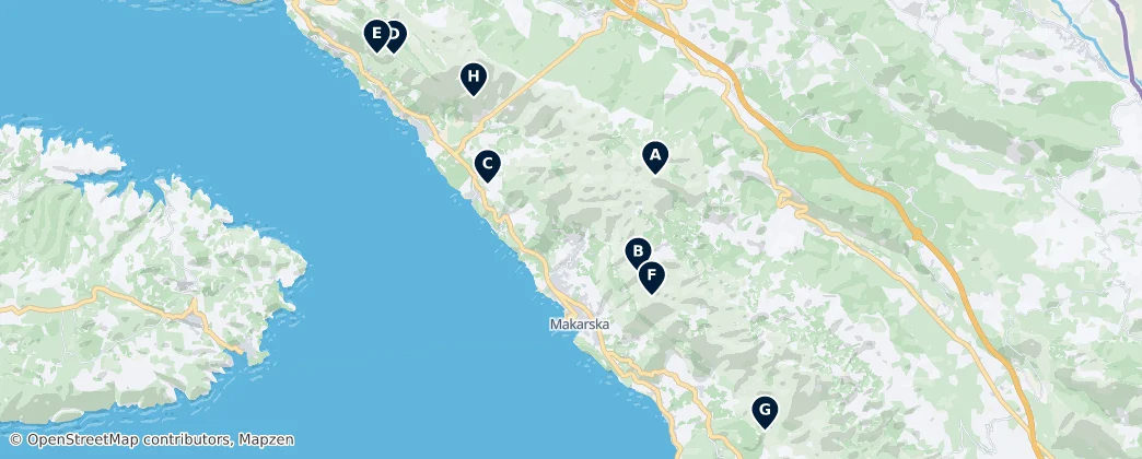Карта Biokovo Nature Park Essentials