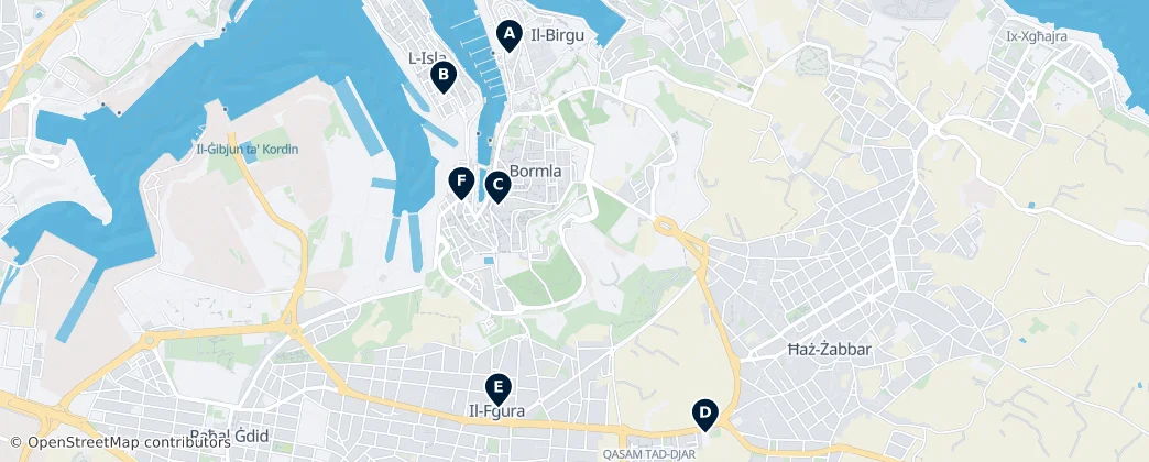 Churches of Birgu & The Three Cities — Mappa