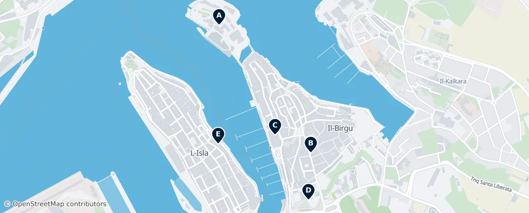 Museums in Birgu — Karte
