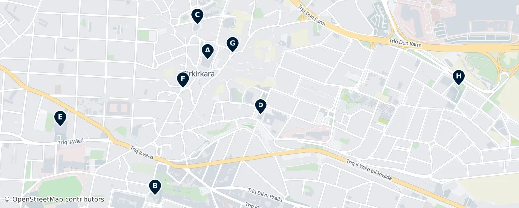 Churches of Birkirkara — Mappa