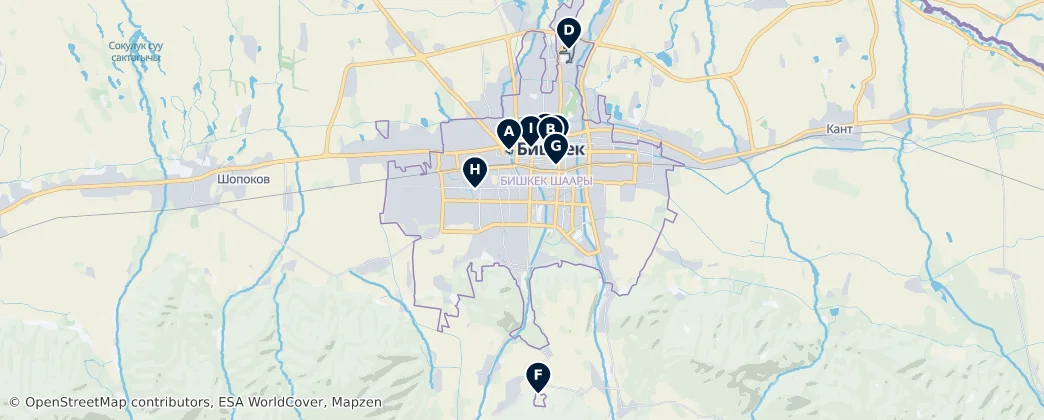 Bishkek City Essentials — Map