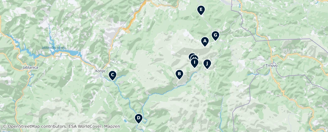 Bjelašnica Essentials — Map