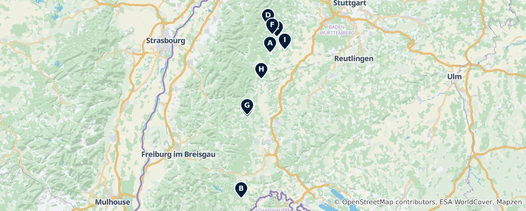 Map of Castles and Historic Buildings