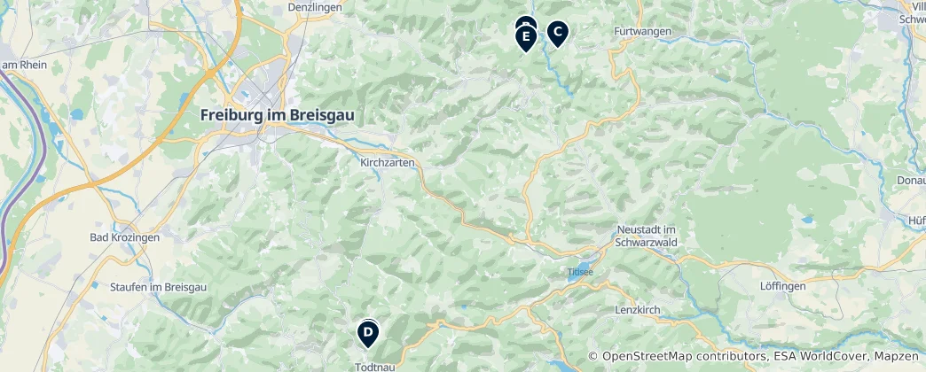 Map of Germany's Majestic Waterfalls