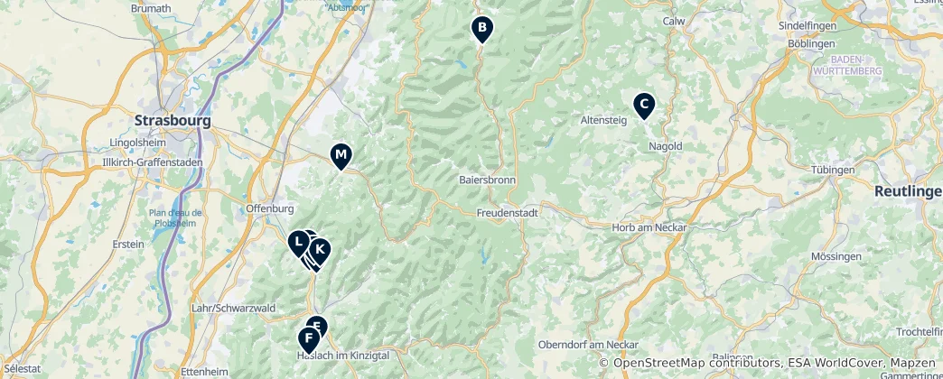 Mappa di Sacred Sites and Churches