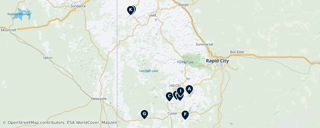 Map of Black Hills National Forest: Absolute Must-Sees