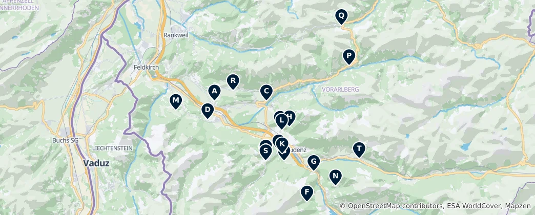 Karte von Historic Heritage Sites