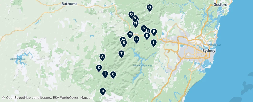 Mapa De Camping and Outdoor Escapes