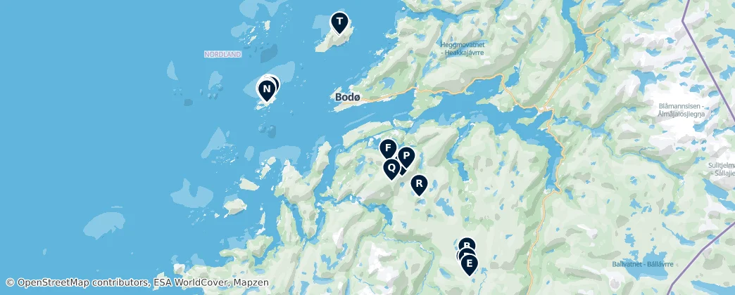 Map of Majestic Peaks and Hills
