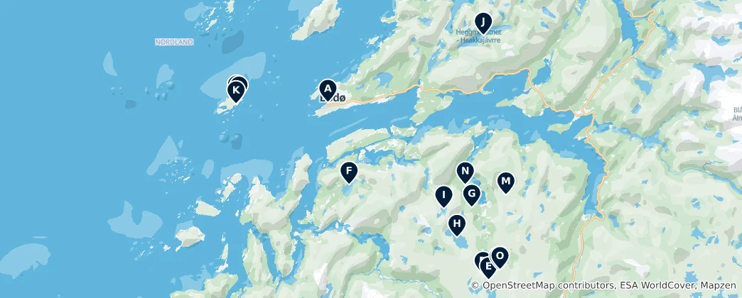 Map of Nature's Serene Escapes
