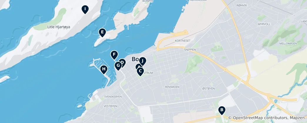 Mapa Bodø Essentials